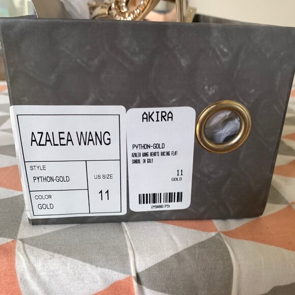 Azalea Wang Gold Snake Sandals - New in Box - Picture 2 of 3